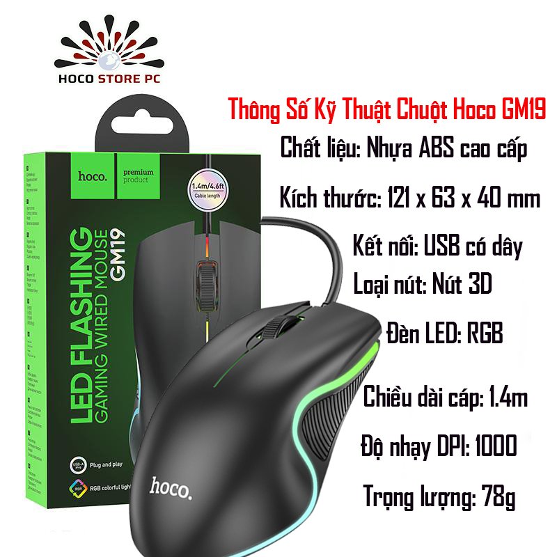 Chuột Gaming Giá Rẻ Hoco GM19