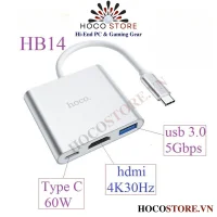 HUB Chuyển Đổi Hoco HB14 3in1 TypeC /HDMI /USB