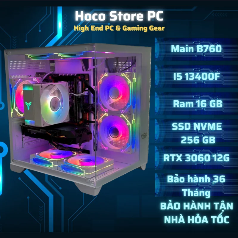 PC Gaming HCS I5 13400F RAM 16G RTX 3060 SSD 256GB