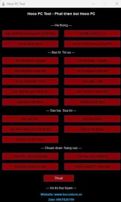 Phần mềm tiện ích hỗ trợ cài đặt windows - office HocoTool V1